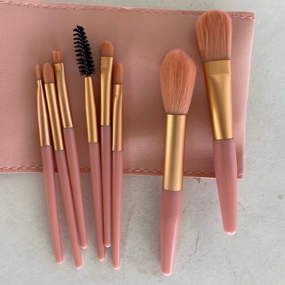 Makeup brush set perfect for travel
